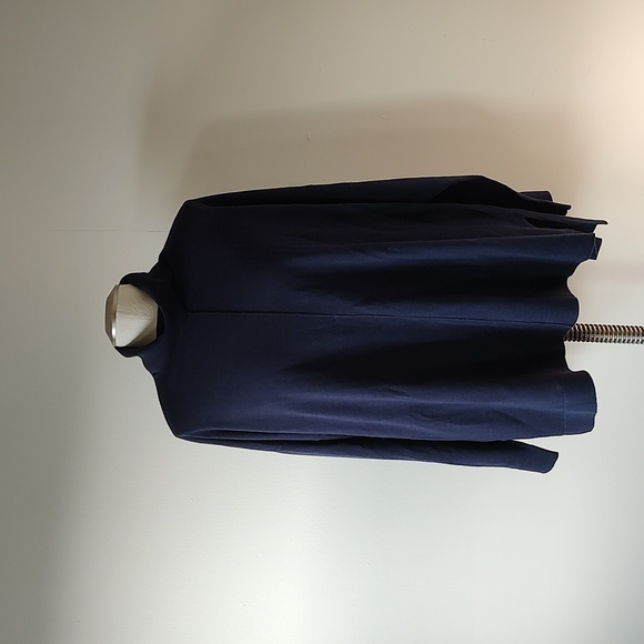 Eileen Fisher Sweaters - Eileen Fisher 100% Merino Wool Sweater Cowl Neck Navy Blue Boxy Flowy Size 3X
